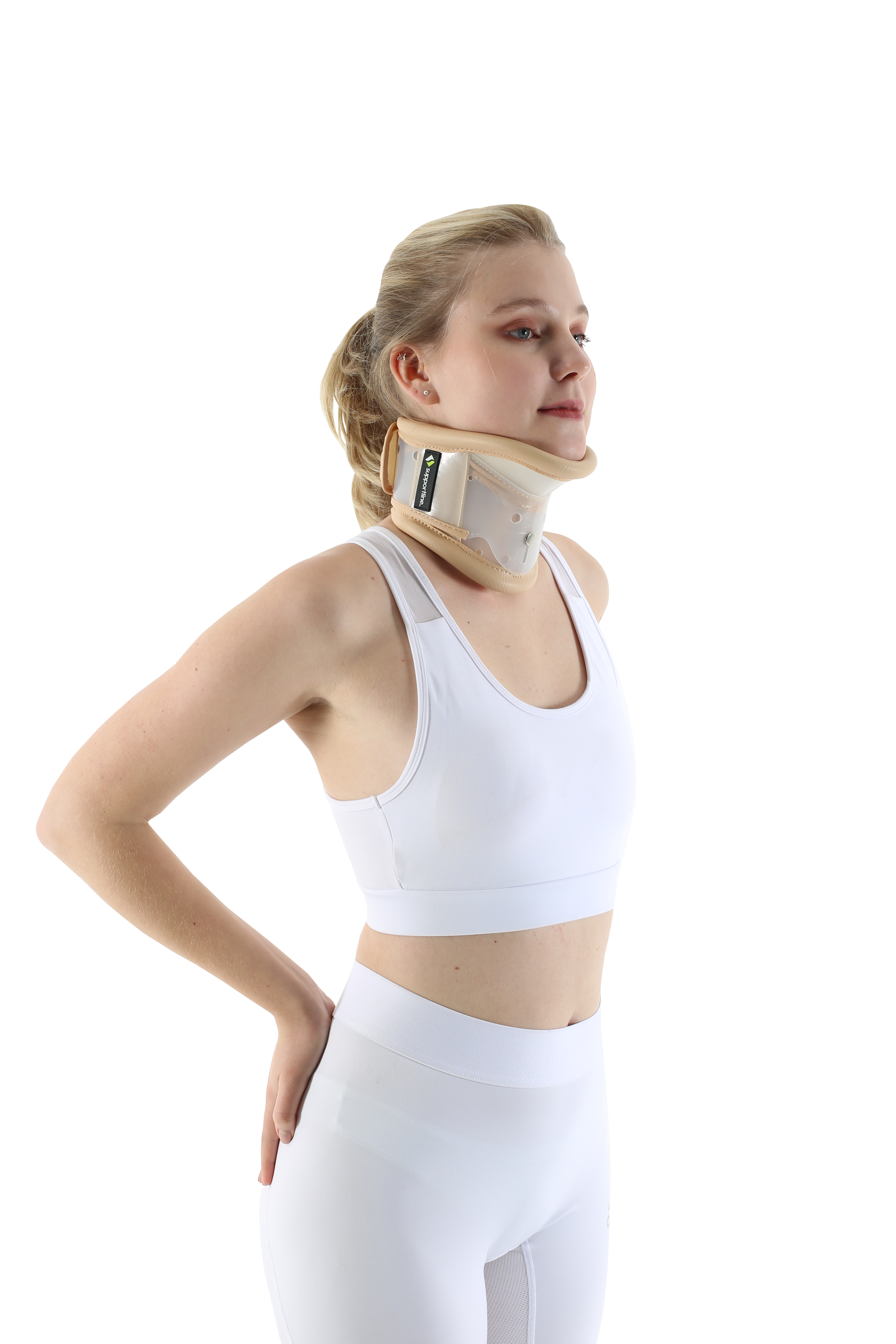 ERS 109 The neck collar is double-layered plastic with a chin holder